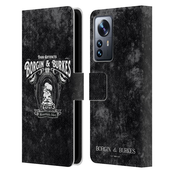 Harry Potter Locations Typography Borgin & Burkes Leather Book Wallet Case Cover For Xiaomi 12 Pro
