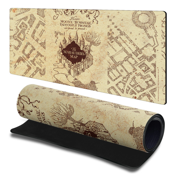 Harry Potter Graphics The Marauder's Map Gaming Office Desk PC Keyboard Mouse Mat Pad 23.62 x 11.81 x 0.12 inches (600 x 300 mm) - L