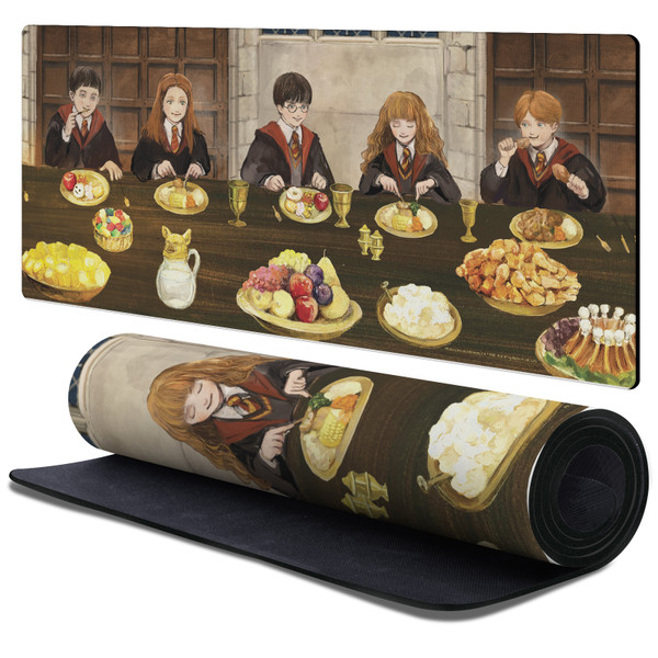 Harry Potter Graphics Gryffindor Table Gaming Office Desk PC Keyboard Mouse Mat Pad 37.4 x 15.75 x 0.16 inches (900 x 400 mm) - XL