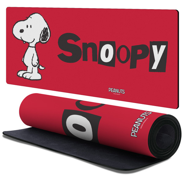Peanuts Graphics Snoopy In Red Gaming Office Desk PC Keyboard Mouse Mat Pad 37.4 x 15.75 x 0.16 inches (900 x 400 mm) - XL