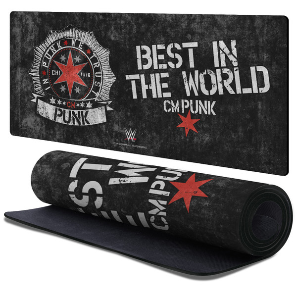 WWE CM Punk We Trust Gaming Office Desk PC Keyboard Mouse Mat Pad 37.4 x 15.75 x 0.16 inches (900 x 400 mm) - XL