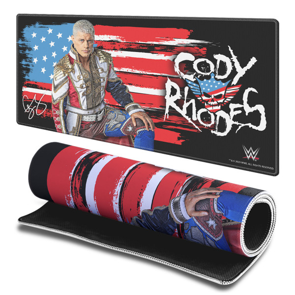 WWE Cody Rhodes Flag And Signature Gaming Office Desk PC Keyboard Mouse Mat Pad - L WWE Cody Rhodes Flag And Signature Gaming Office Desk PC Keyboard Mouse Mat Pad - L