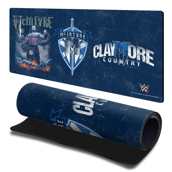 WWE Drew McIntyre Distressed Logo Gaming Office Desk PC Keyboard Mouse Mat Pad 23.62 x 11.81 x 0.12 inches (600 x 300 mm) - L