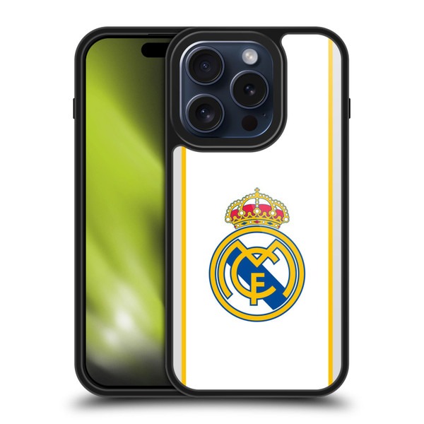 Real Madrid CF Badge White Gel Armour Case For Apple iPhone 15 Pro