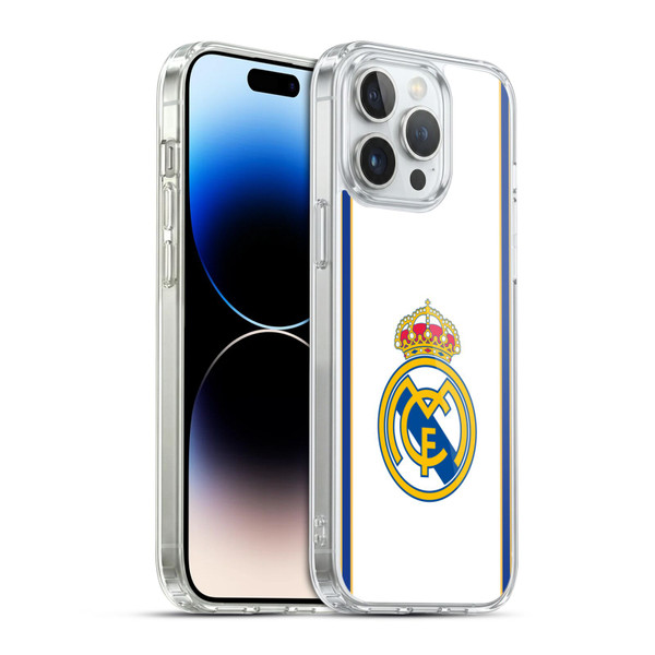 Real Madrid CF Retro Bring Back 99/00 White Soft Gel Case for Apple iPhone 14 Pro Max & MagSafe