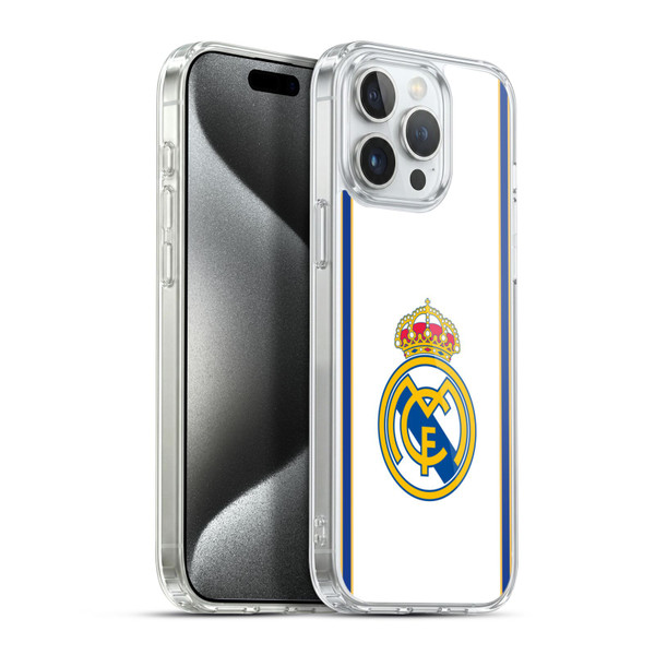 Real Madrid CF Retro Bring Back 99/00 White Soft Gel Case for Apple iPhone 15 Pro Max & MagSafe