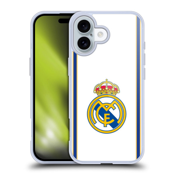 Real Madrid CF Retro Bring Back 99/00 White Soft Gel Case for Apple iPhone 16
