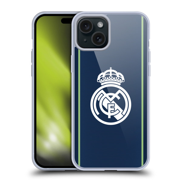 Real Madrid CF Badge Dark Blue Soft Gel Case for Apple iPhone 15 Plus & MagSafe