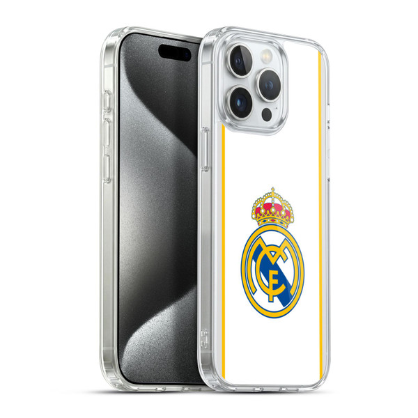 Real Madrid CF Badge White Soft Gel Case for Apple iPhone 15 Pro Max & MagSafe