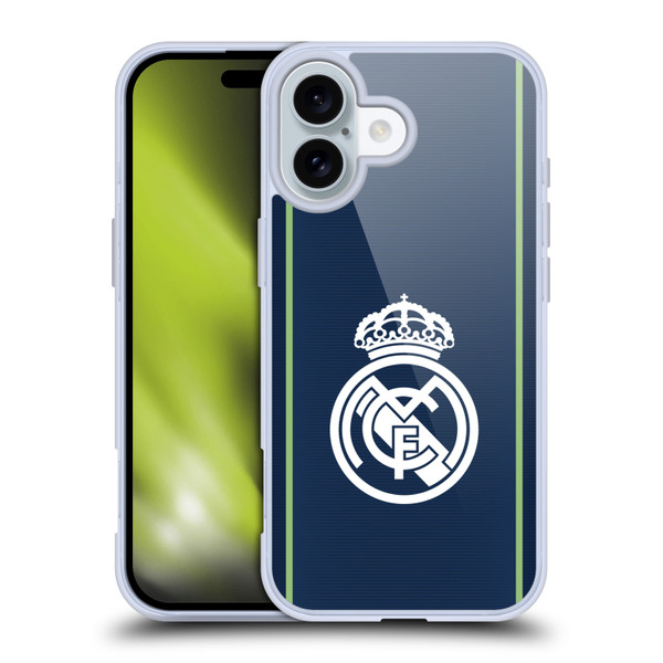 Real Madrid CF Badge Dark Blue Soft Gel Case for Apple iPhone 16 & MagSafe