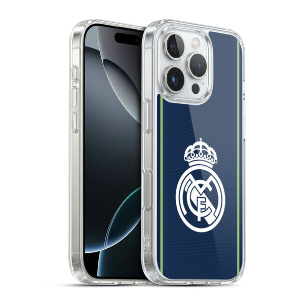 Real Madrid CF Badge Dark Blue Soft Gel Case for Apple iPhone 16 Pro & MagSafe