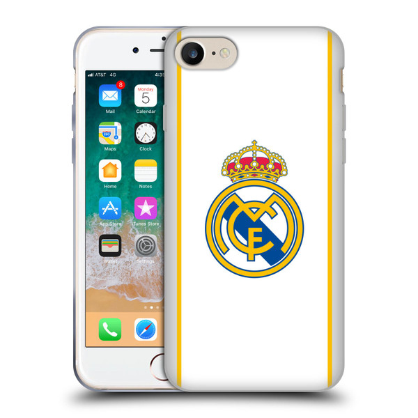 Real Madrid CF Badge White Soft Gel Case for Apple iPhone 7 / 8 / SE 2020 & 2022 & MagSafe