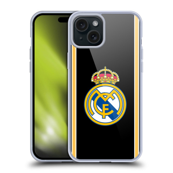 Real Madrid CF Retro Bring Back 99/00 Black Soft Gel Case for Apple iPhone 15 Plus