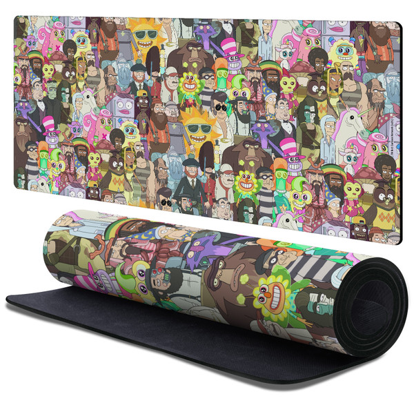 Rick And Morty Graphics Parasite Gaming Office Desk PC Keyboard Mouse Mat Pad 37.4 x 15.75 x 0.16 inches (900 x 400 mm) - XL
