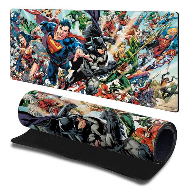Justice League DC Comics Comic Book Covers Rebirth Gaming Office Desk PC Keyboard Mouse Mat Pad 23.62 x 11.81 x 0.12 inches (600 x 300 mm) - L
