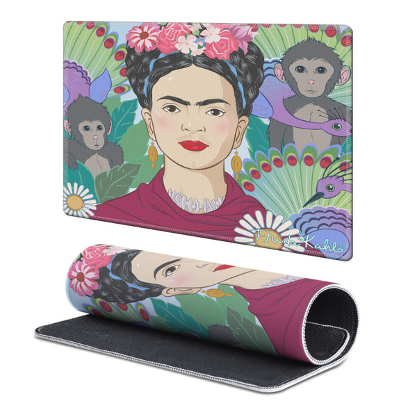 Frida Kahlo Floral Art Monkey and Peacock Gaming Office Desk PC Keyboard Mouse Mat Pad - S Frida Kahlo Floral Art Monkey and Peacock Gaming Office Desk PC Keyboard Mouse Mat Pad - S