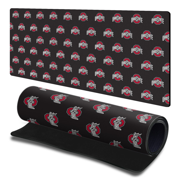 Ohio State University Graphics Pattern Gaming Office Desk PC Keyboard Mouse Mat Pad 23.62 x 11.81 x 0.12 inches (600 x 300 mm) - L