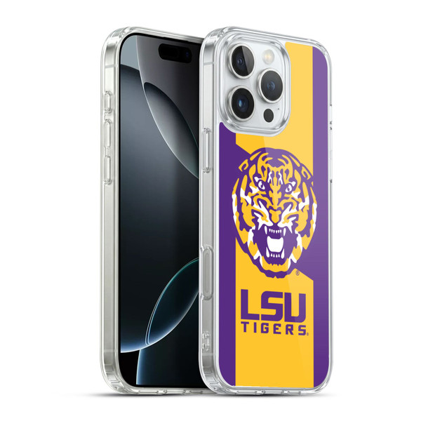 Louisiana State University LSU LSU Art Tiger Graphics 1 Soft Gel Case for Apple iPhone 16 Pro Max & MagSafe