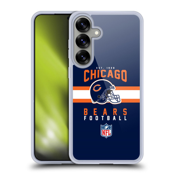 NFL Chicago Bears Graphics Helmet Typography Soft Gel Case for Samsung Galaxy S25+