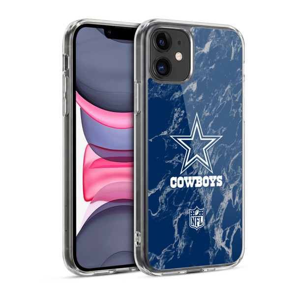 NFL Dallas Cowboys Graphics Coloured Marble Soft Gel Case for Apple iPhone 11