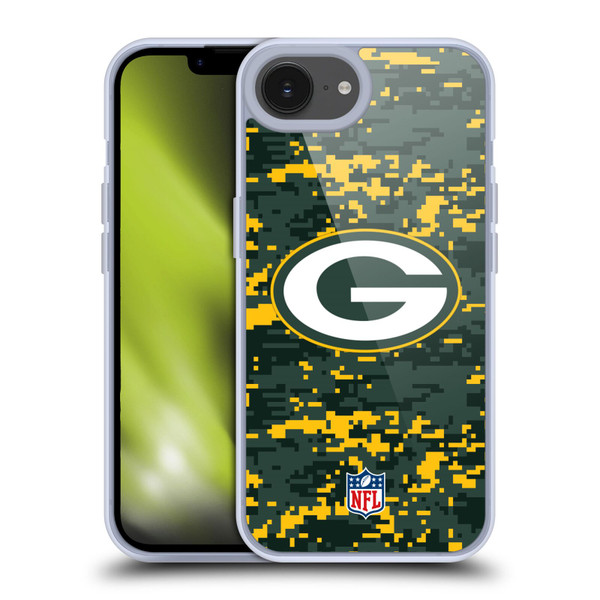 NFL Green Bay Packers Graphics Digital Camouflage Soft Gel Case for Apple iPhone 16e
