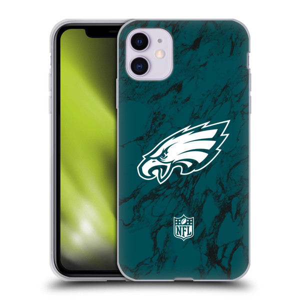 NFL Philadelphia Eagles Graphics Coloured Marble Soft Gel Case for Apple iPhone 11