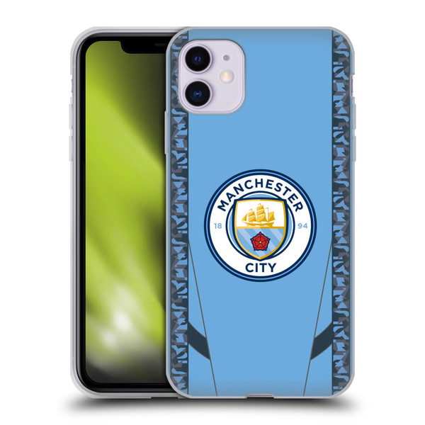 Manchester City Man City FC 2024/25 Badge Kit Home Soft Gel Case for Apple iPhone 11