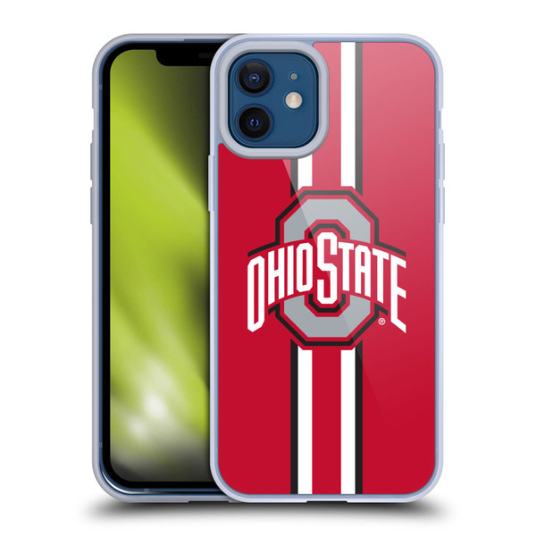 Ohio State University Logo Stripes Soft Gel Case for Apple iPhone 12 / iPhone 12 Pro & MagSafe