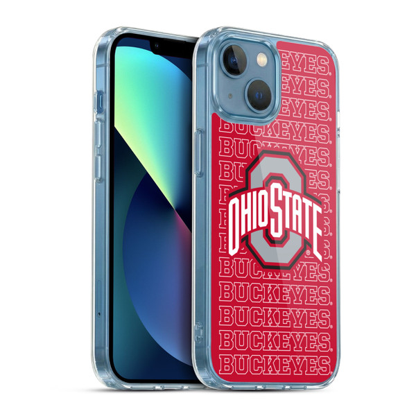 Ohio State University Logo Outline Buckeyes Soft Gel Case for Apple iPhone 13 Mini & MagSafe