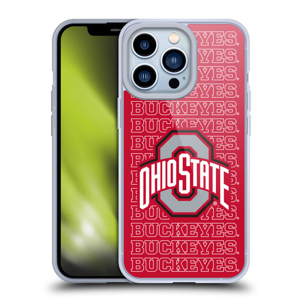 Ohio State University Logo Outline Buckeyes Soft Gel Case for Apple iPhone 13 Pro & MagSafe