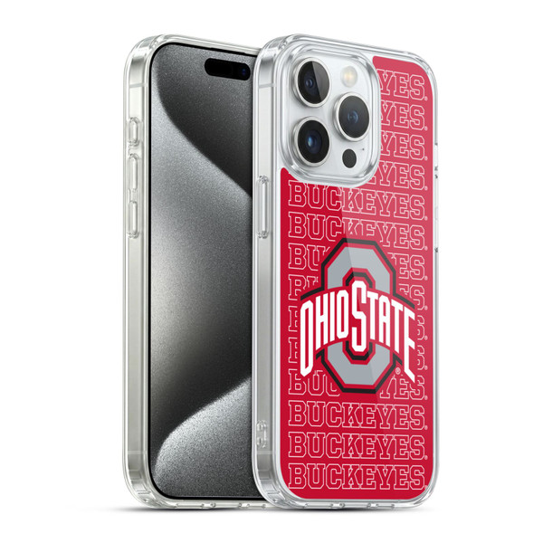 Ohio State University Logo Outline Buckeyes Soft Gel Case for Apple iPhone 15 Pro & MagSafe