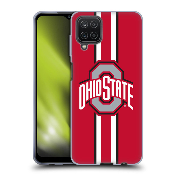 Ohio State University Logo Stripes Soft Gel Case for Samsung Galaxy A12 (2020)