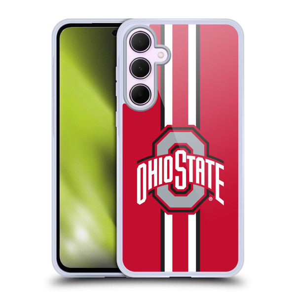 Ohio State University Logo Stripes Soft Gel Case for Samsung Galaxy A35 5G