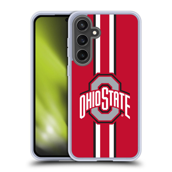 Ohio State University Logo Stripes Soft Gel Case for Samsung Galaxy S24 FE & MagSafe