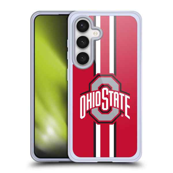 Ohio State University Logo Stripes Soft Gel Case for Samsung Galaxy S24 5G & MagSafe