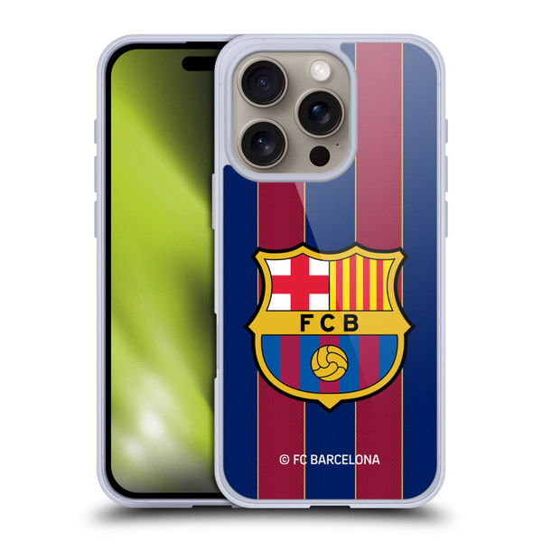 FC Barcelona 2020/21 Crest Kit Home Soft Gel Case for Apple iPhone 16 Pro FC Barcelona 2020/21 Crest Kit Home Soft Gel Case for Apple iPhone 16 Pro