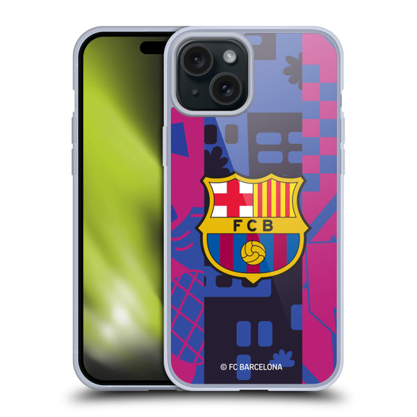 FC Barcelona 2021/22 CREST KIT Third Soft Gel Case for Apple iPhone 15 Plus