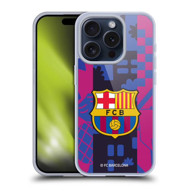 FC Barcelona 2021/22 CREST KIT Third Soft Gel Case for Apple iPhone 15 Pro