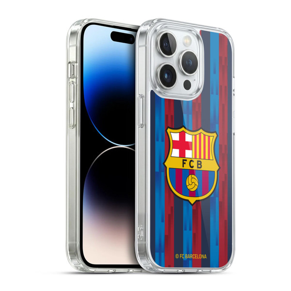 FC Barcelona 2022/23 Crest Kit Home Soft Gel Case for Apple iPhone 14 Pro & MagSafe