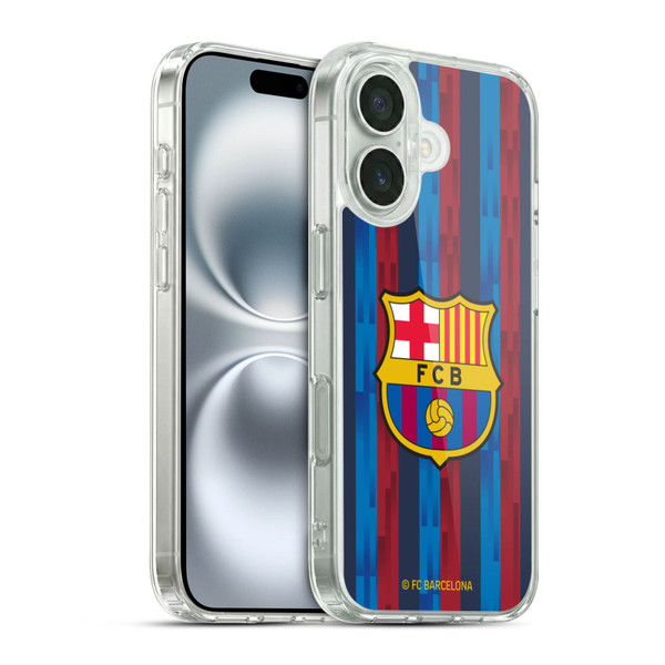 FC Barcelona 2022/23 Crest Kit Home Soft Gel Case for Apple iPhone 16 & MagSafe