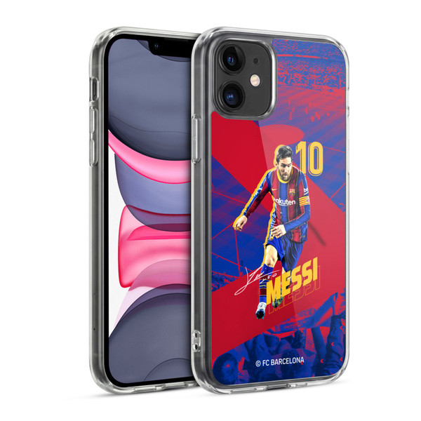 FC Barcelona 2020/21 First Team Group 1 Lionel Messi Soft Gel Case for Apple iPhone 11