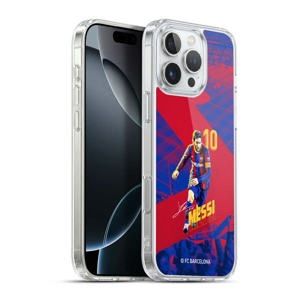 FC Barcelona 2020/21 First Team Group 1 Lionel Messi Soft Gel Case for Apple iPhone 16 Pro Max & MagSafe