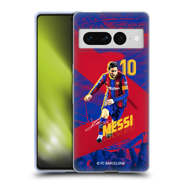 FC Barcelona 2020/21 First Team Group 1 Lionel Messi Soft Gel Case for Google Pixel 7 Pro