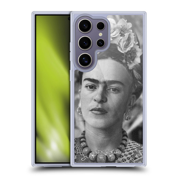 Frida Kahlo Portraits And Quotes Floral Headdress Soft Gel Case for Samsung Galaxy S25 Ultra