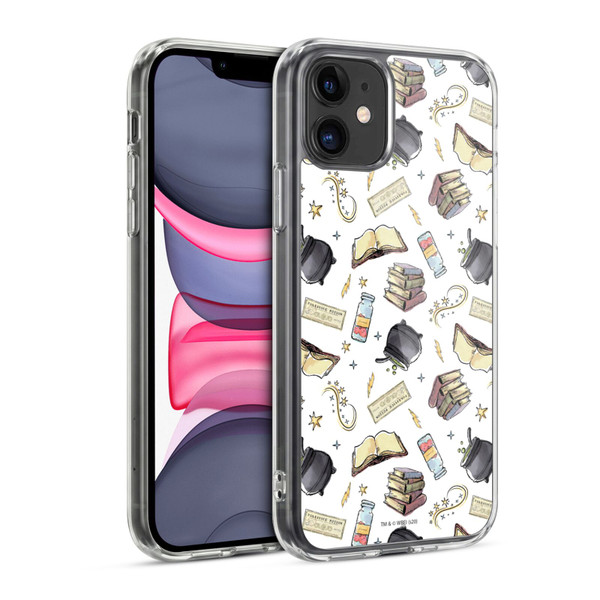Harry Potter Deathly Hallows XIII Hogwarts Pattern Soft Gel Case for Apple iPhone 11