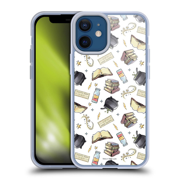 Harry Potter Deathly Hallows XIII Hogwarts Pattern Soft Gel Case for Apple iPhone 12 Mini & MagSafe