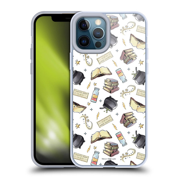 Harry Potter Deathly Hallows XIII Hogwarts Pattern Soft Gel Case for Apple iPhone 12 Pro Max & MagSafe