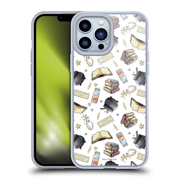 Harry Potter Deathly Hallows XIII Hogwarts Pattern Soft Gel Case for Apple iPhone 13 Pro Max & MagSafe