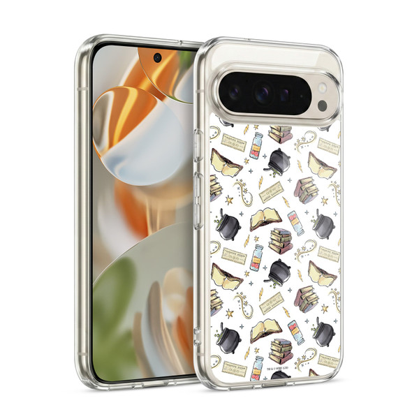 Harry Potter Deathly Hallows XIII Hogwarts Pattern Soft Gel Case for Google Pixel 9 / Pixel 9 Pro