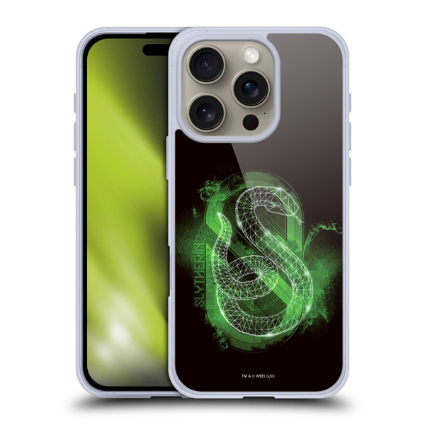 Harry Potter Deathly Hallows XVIII Slytherin Soft Gel Case for Apple iPhone 16 Pro